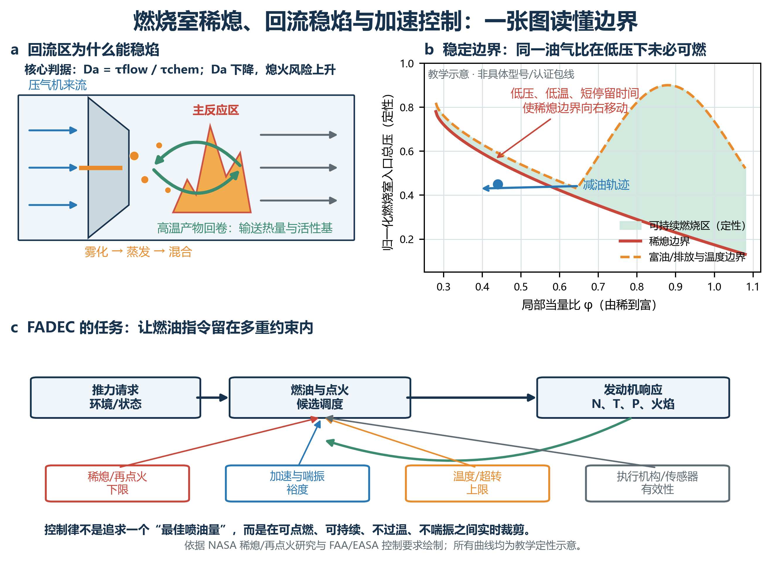 航空发动机学习简报|第10期|燃烧室稀熄与稳定边界